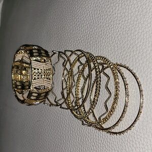 Gold Natasha bracelet set